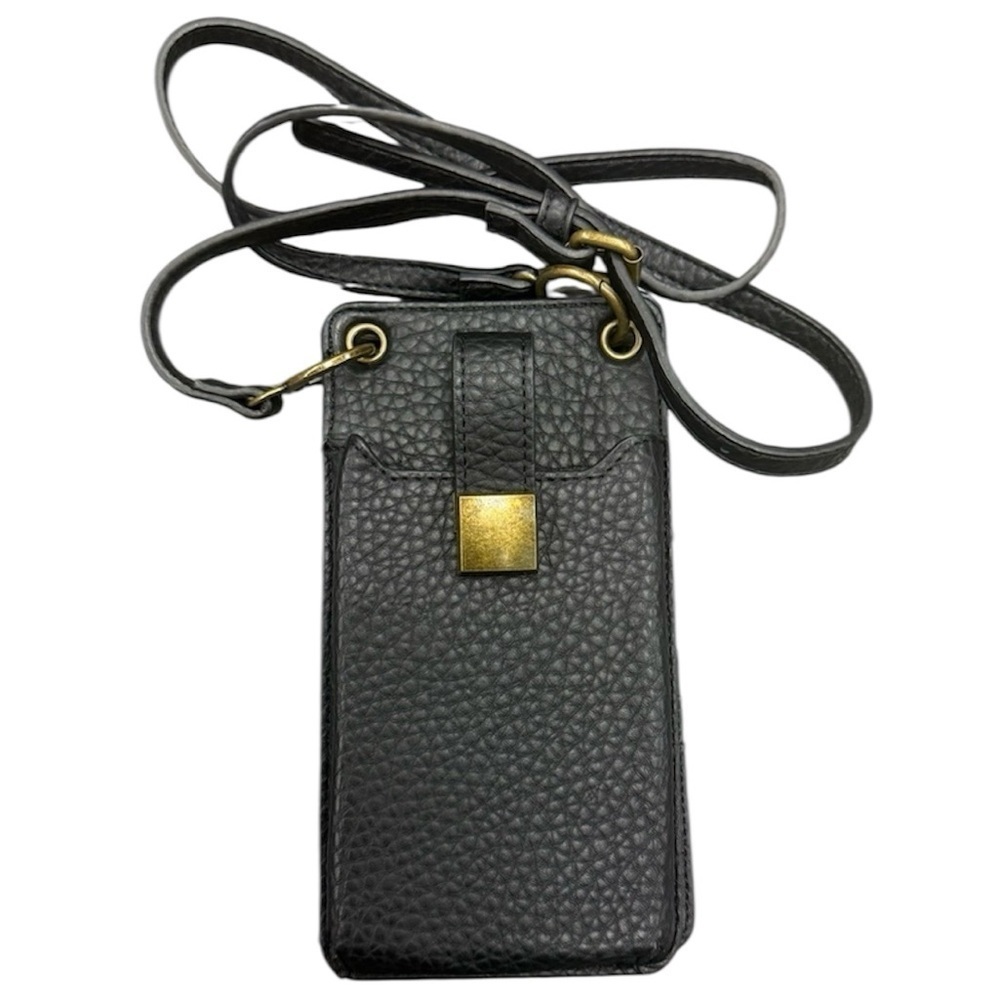 Isabelle Vegan Leather Wallet Crossbody Phone Case Purse Organizer Black NWOT